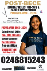 Post-BECE Digital Skills, Pre-SHS & Career Development Programme 2026